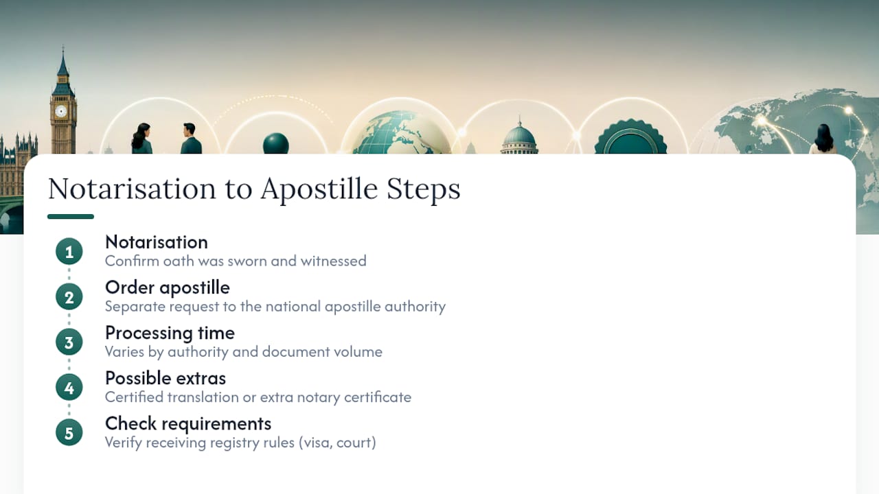 Do you need an apostille for an affidavit used abroad? — overview diagram