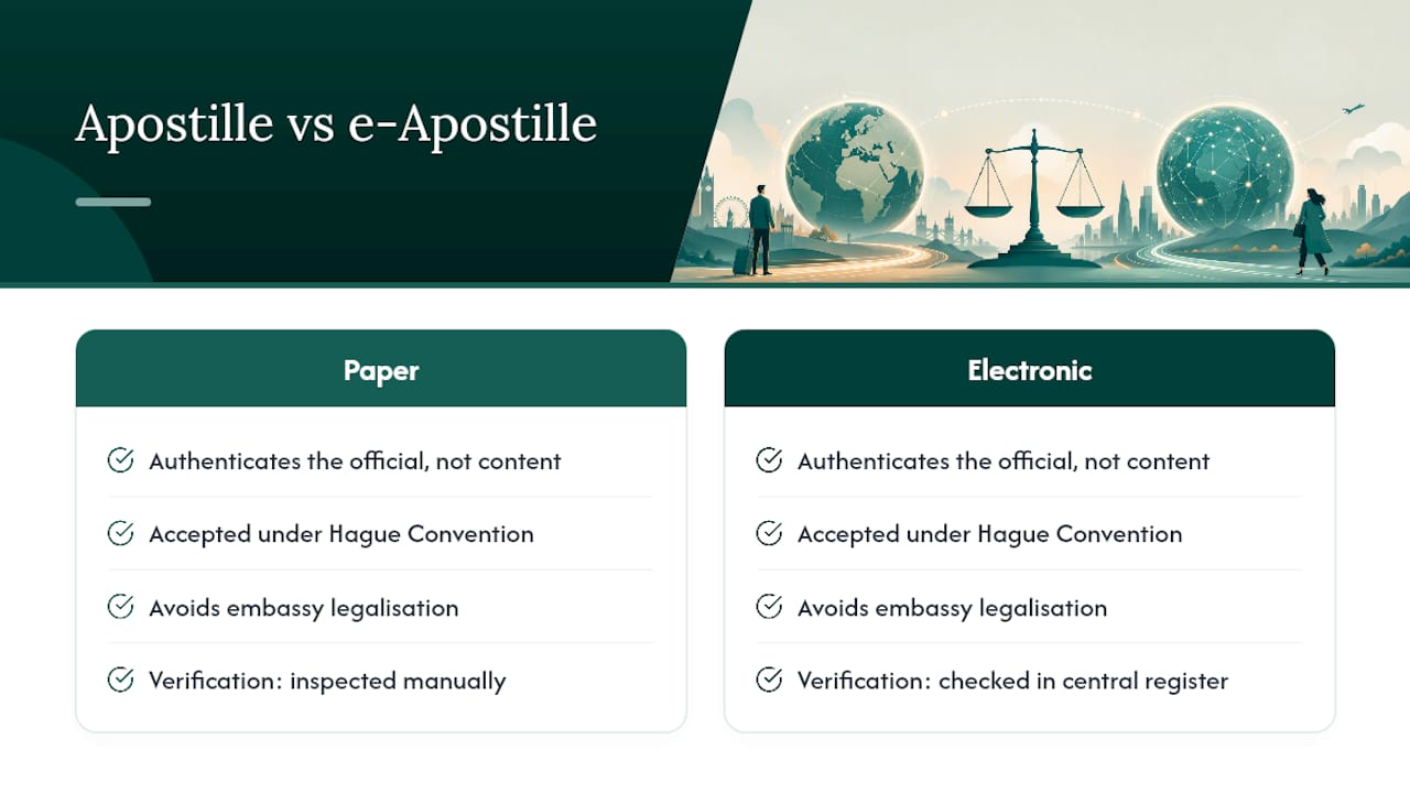 What is an apostille and how does the Hague Convention work? — overview diagram