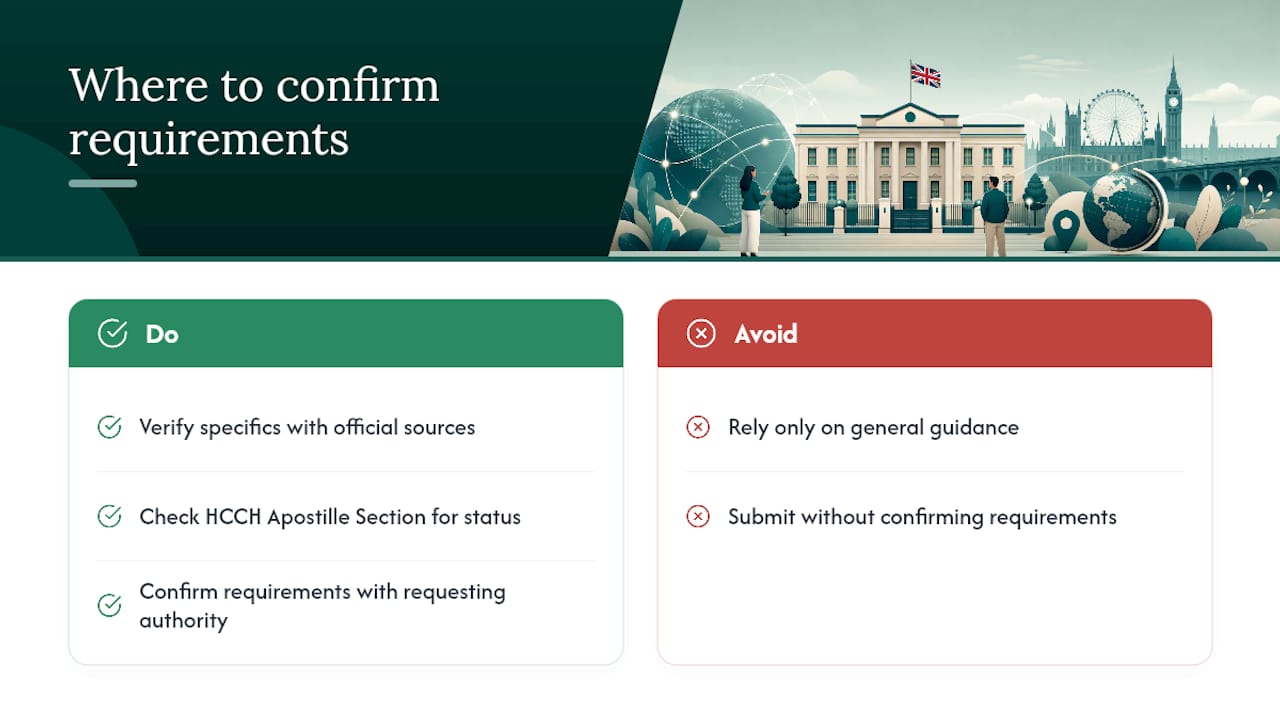 Where to confirm the exact requirements — overview diagram