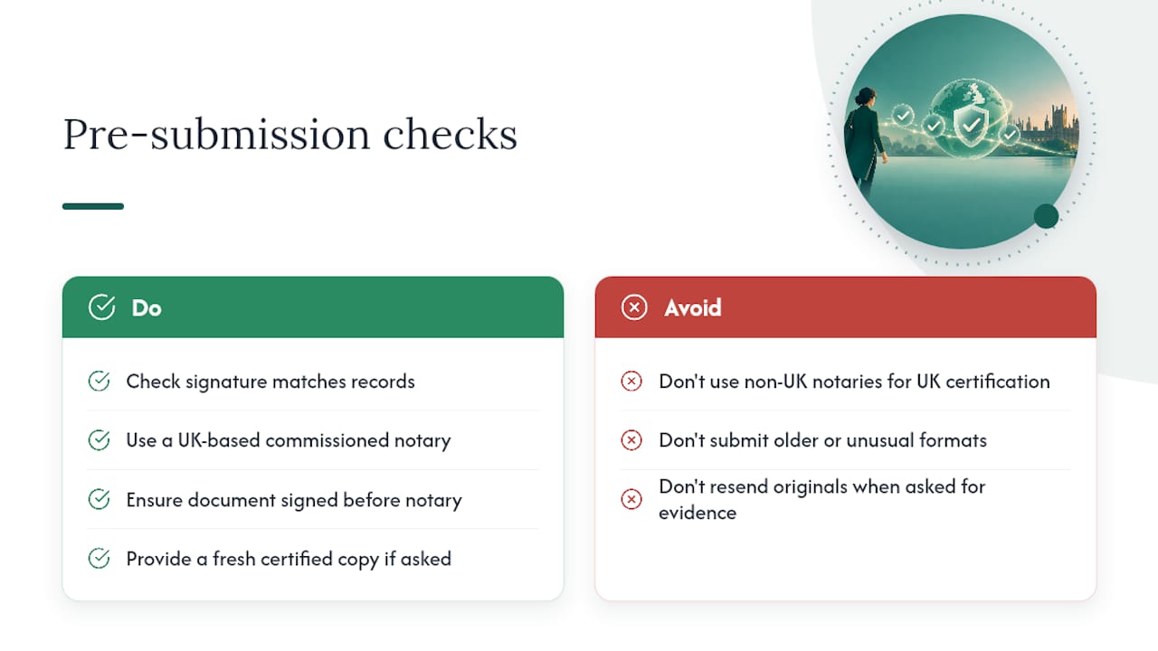Common problems and checks before you submit — overview diagram