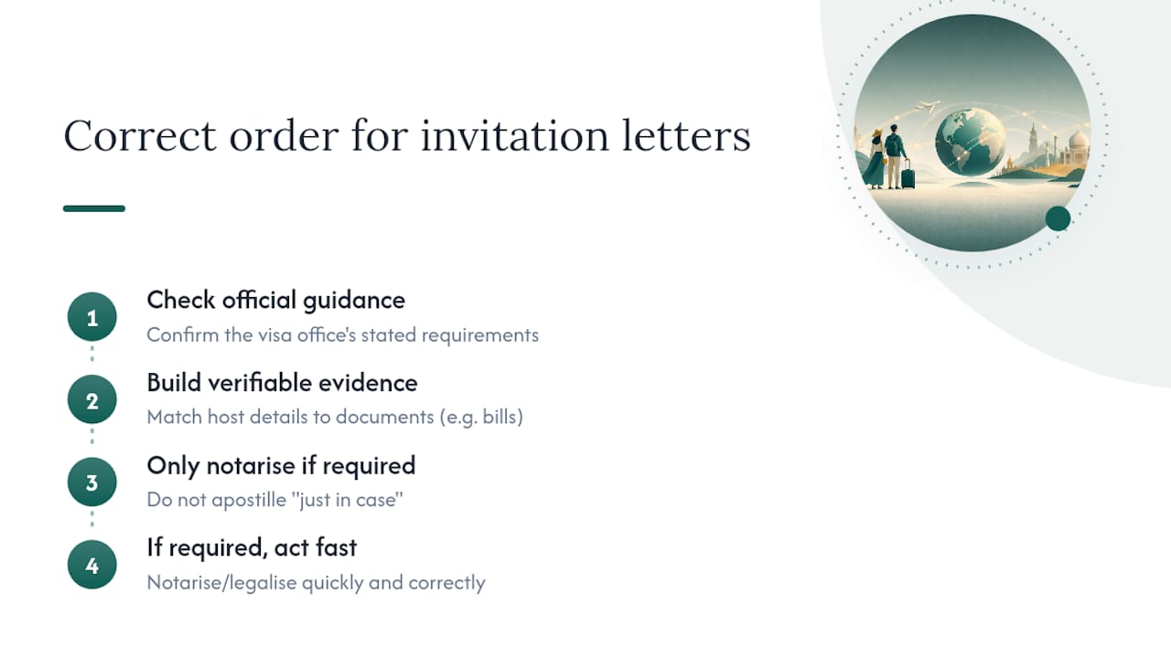 What the guidance gets wrong about invitation letters — overview diagram
