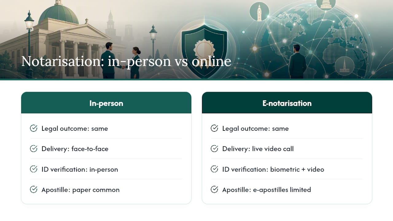 Can you notarise university documents online? — overview diagram