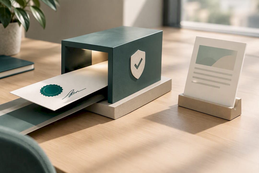 Illustration showing apostille authenticity limits